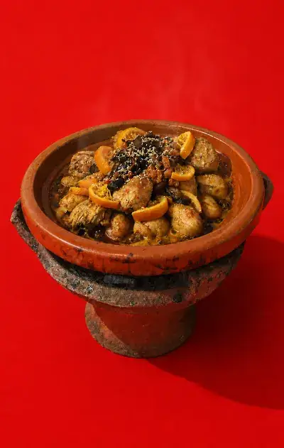 Tajine de poulet aux olives et au citron confit